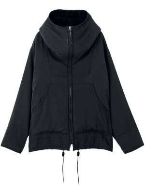 Svilena jakna s kapuco Applied Art Forms črna