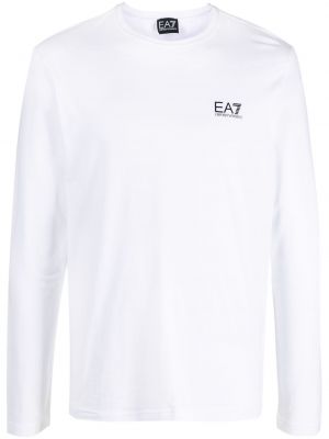 Långärmad t-shirt Ea7 Emporio Armani vit