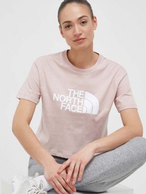 Pamučna majica The North Face ružičasta