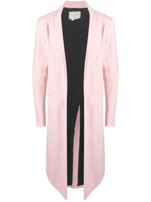 Μάλλινο παλτό Greg Lauren ροζ