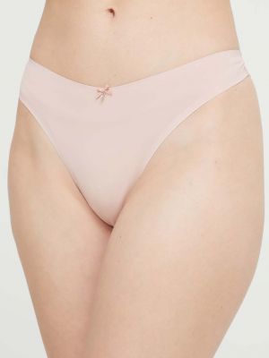 women'secret stringi FEMININE MICRO kolor różowy z koronki 8325182 Women'secret