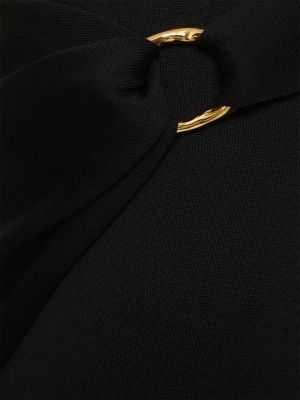 Falda midi de lana de punto Jil Sander negro