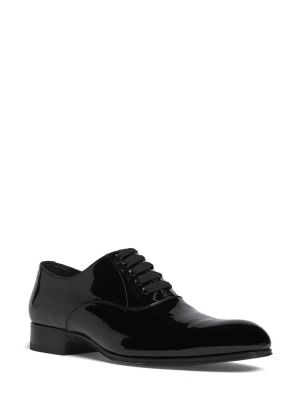 Pantofi oxford cu șireturi din piele de lac Tom Ford negru