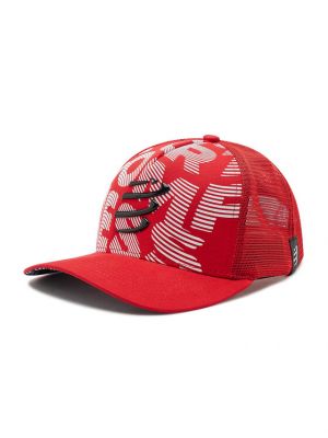 Cappello con visiera Compressport rosso