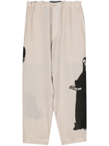 Kalhoty s potiskem Yohji Yamamoto