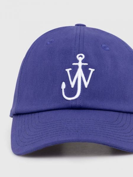 Βαμβακερό καπέλο Jw Anderson μωβ