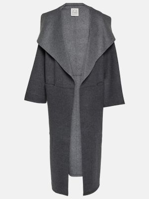 Cappotto di lana di cachemire Toteme grigio