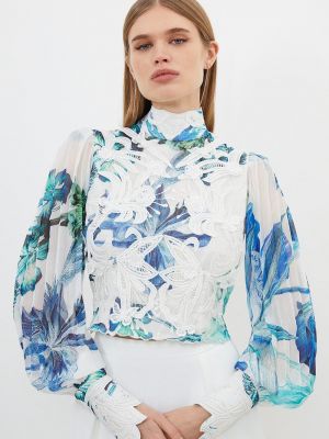 Кружевная блузка с аппликацией Karen Millen