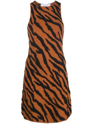 Sukienka mini z nadrukiem w tygrysie prążki Proenza Schouler White Label