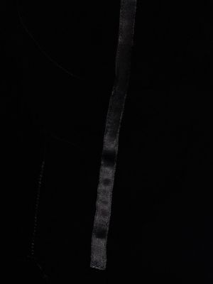 Zamatové dlouhé šaty Tom Ford čierna