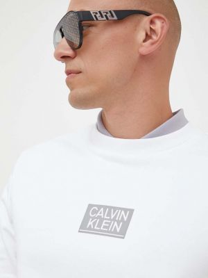 Суитчър с принт Calvin Klein бяло