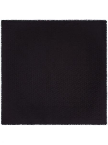 Hodvábna vlnená šatka Valentino Garavani čierna