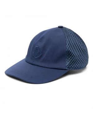 Cappello con visiera ricamato Moncler blu