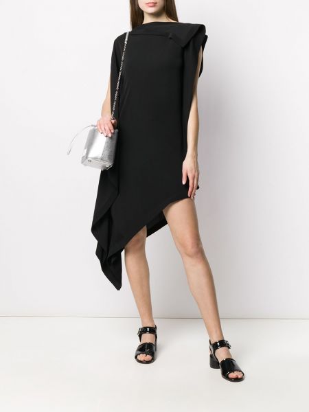 Sukienka koktajlowa asymetryczna Mm6 Maison Margiela czarna