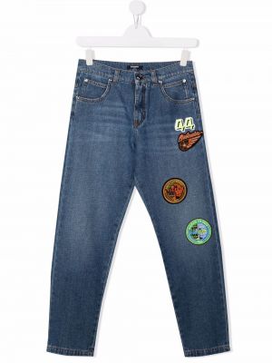 Boyfriend jeans for jenter Balmain Kids blå