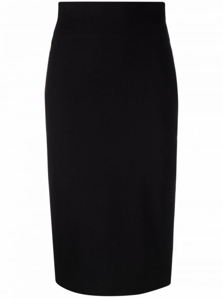 Falda midi ajustada de cintura alta Dolce & Gabbana negro
