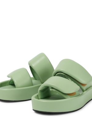 Кожени сандали Dries Van Noten зелено