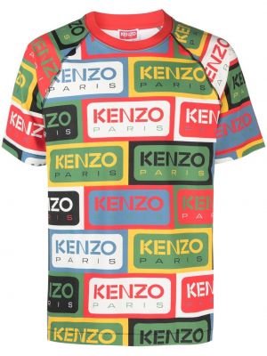 Koszulka z nadrukiem Kenzo zielona