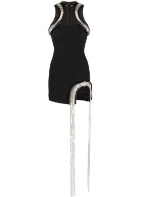Κοκτέιλ φόρεμα με πετραδάκια David Koma μαύρο