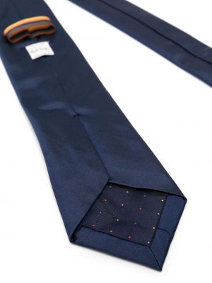Hedvábná saténová kravata Paul Smith modrá