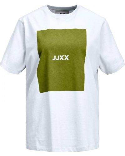Majica z jantarjem Jjxx bela