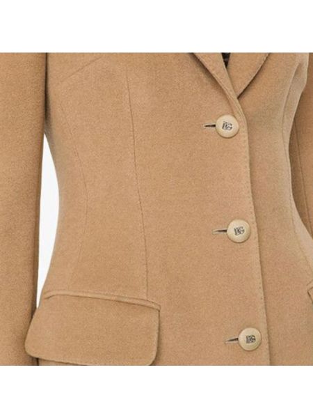 Abrigo de invierno elegante Dolce & Gabbana marrón