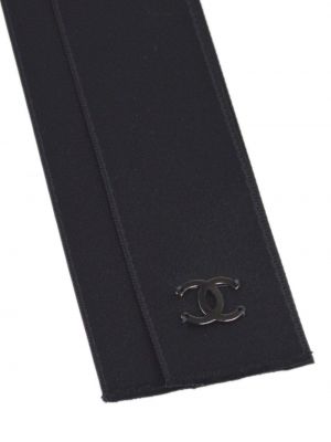 Hedvábná kravata s mašlí Chanel Pre-owned černá