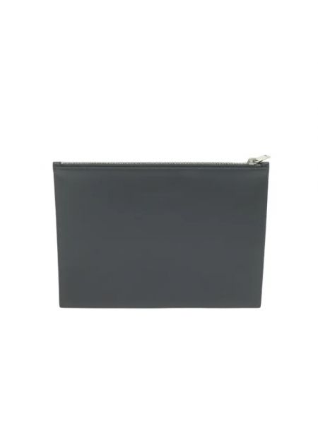 Bolso clutch de cuero retro Yves Saint Laurent Vintage gris