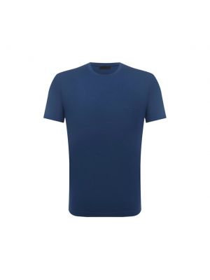 Хлопковая футболка Prada синяя