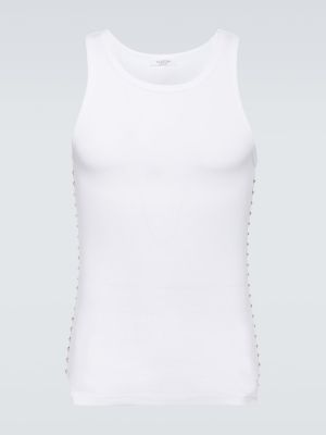 Camiseta de algodón Valentino blanco