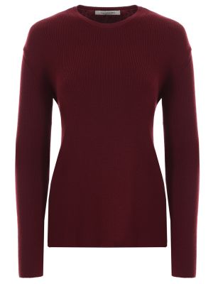 Кружевной свитер Valentino бордовый