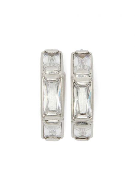 Boucles d'oreilles créoles en cristal Jil Sander