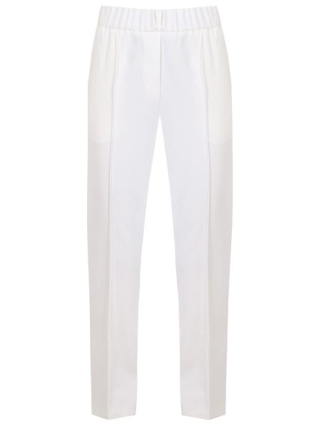 Белые брюки из вискозы Le Tricot Perugia