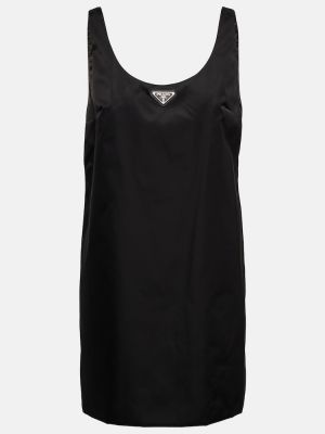Najlonska haljina Prada crna