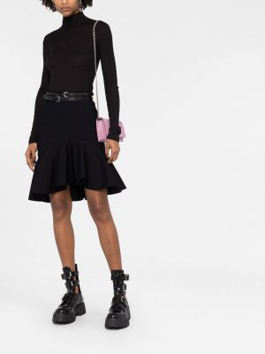 Peplum asymetrické sukně Alexander Mcqueen černé