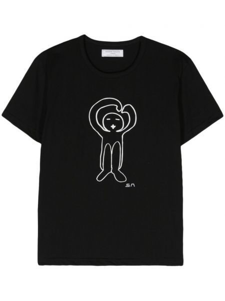 Raštuotas medvilninis marškinėliai Société Anonyme