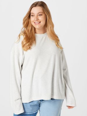 Меланж памучна тениска Cotton On Curve сиво