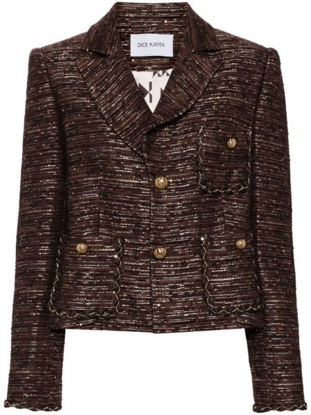 Tweed blazer Dice Kayek brun