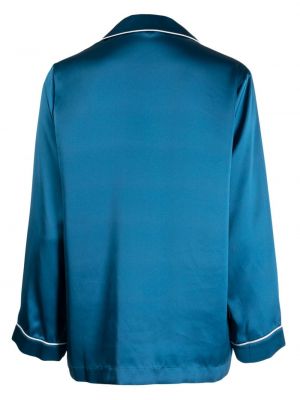 Jedwabna piżama Anya Hindmarch niebieska