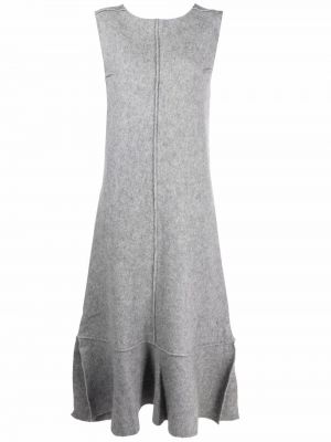 Følte peplum dress Jil Sander grå