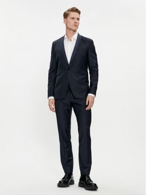 Ukrojena obleka Karl Lagerfeld modra
