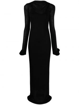 Kötött virágos hosszú ruha Blumarine fekete