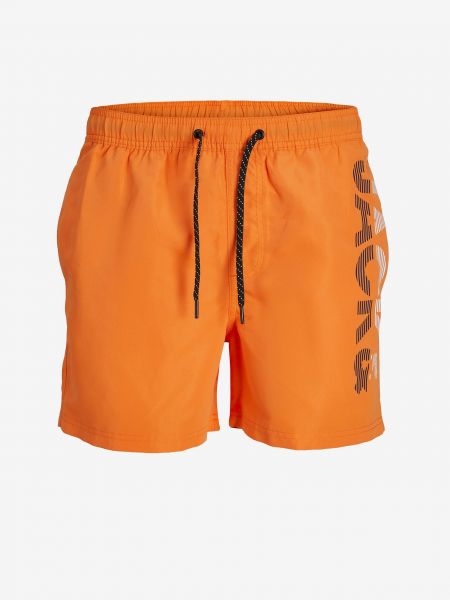 Nohavice Jack & Jones oranžová