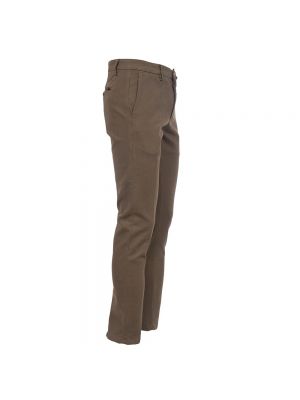 Pantalones chinos ajustados de algodón Siviglia marrón