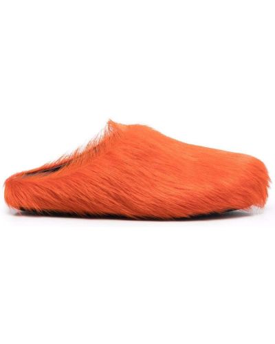 Papuci tip mules Marni portocaliu