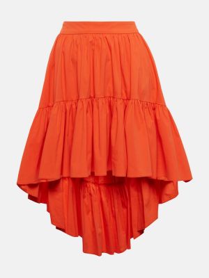 Bavlněné plisovaná sukně Caroline Constas - červená