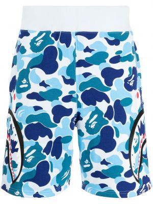 Pantalones cortos deportivos con estampado A Bathing Ape® azul
