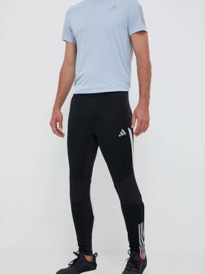 Spodnie sportowe z nadrukiem Adidas Performance czarne
