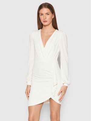 Koktel haljina slim fit Rinascimento bijela