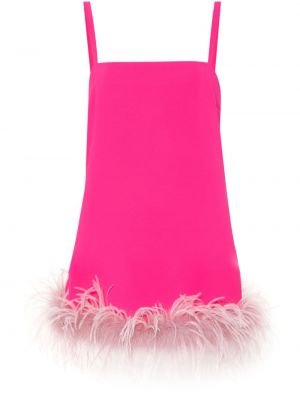 Sukienka mini z krepy Pinko różowa